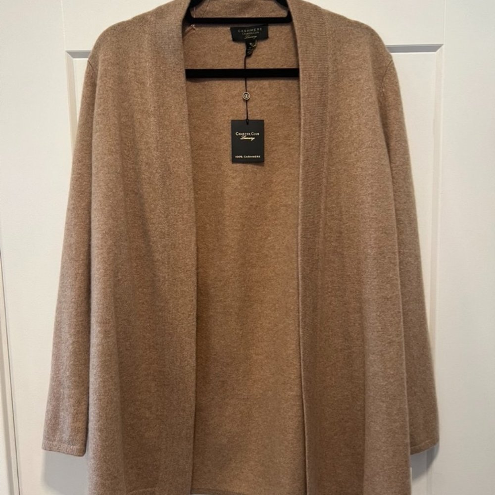 Cashmere Open Front Cardigan